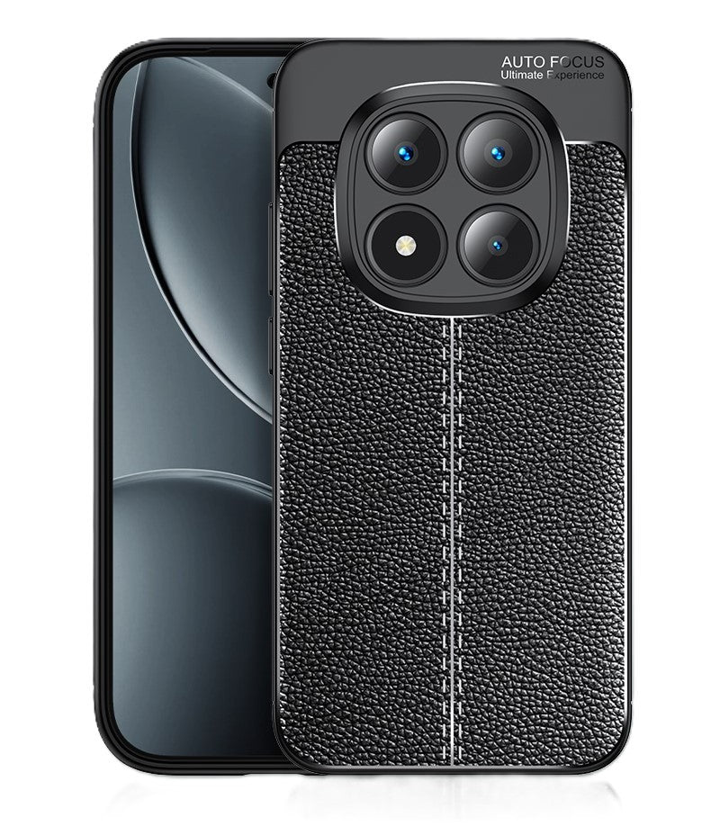 POCO M8 5G, 6.77 inch Leather Texture Back Cover