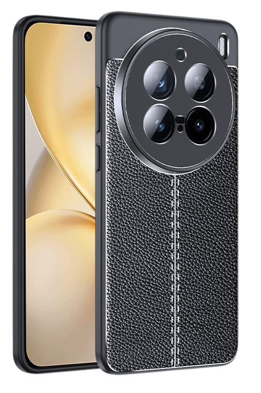 Vivo X200 Pro 5G, 6.78 inch Leather Texture Back Cover