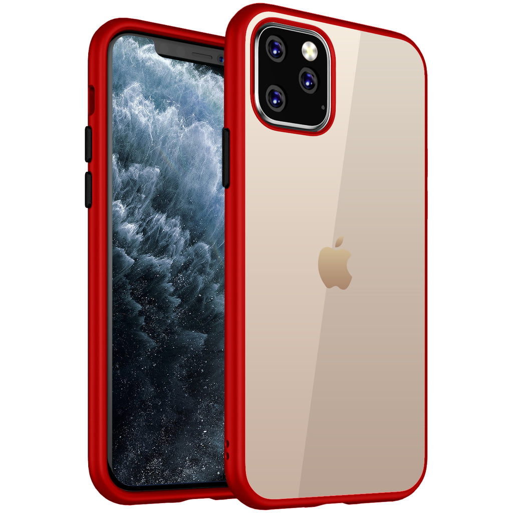 Apple, Back Cover, Drop Tested, TPU (Rubber), i phone 11 pro max, , red, Simply Clear, ₹500 - ₹699, PolyCarbonate (Plastic), Slim Design, Transparent