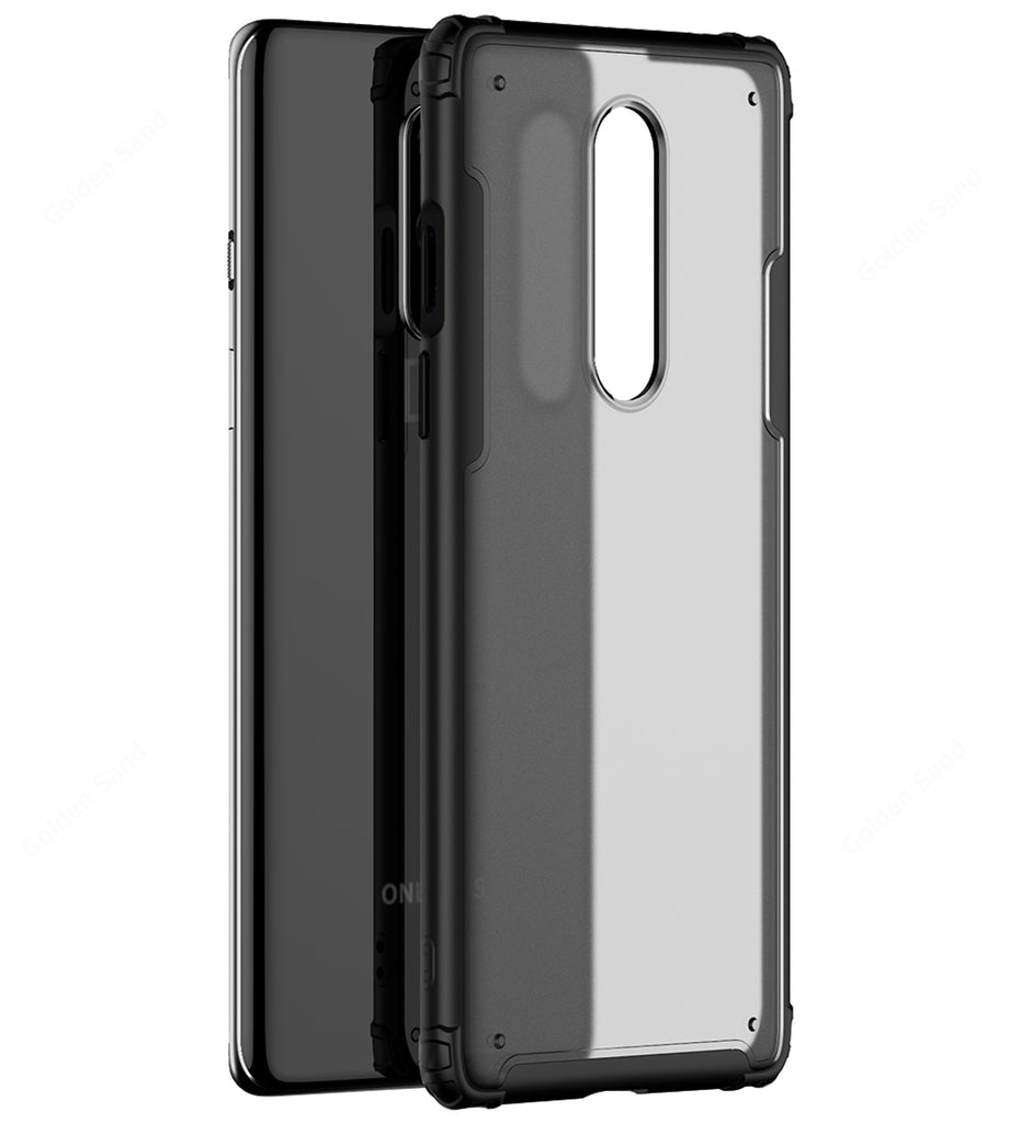 Back Cover, Drop Tested, TPU (Rubber), black, oneplus, oneplus 8, Rugged Frosted, ₹500 - ₹699, PolyCarbonate (Plastic), Slim Design, translucent