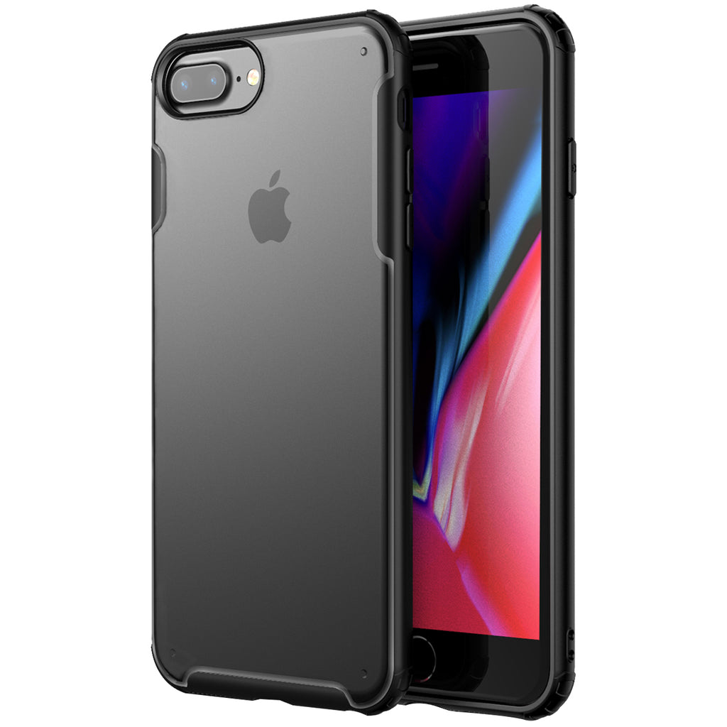 Apple, Back Cover, Drop Tested, TPU (Rubber), black, iphone 6 Plus, iphone 7 Plus, iphone 8 Plus, Rugged Frosted, ₹500 - ₹699, PolyCarbonate (Plastic), Slim Design, translucent
