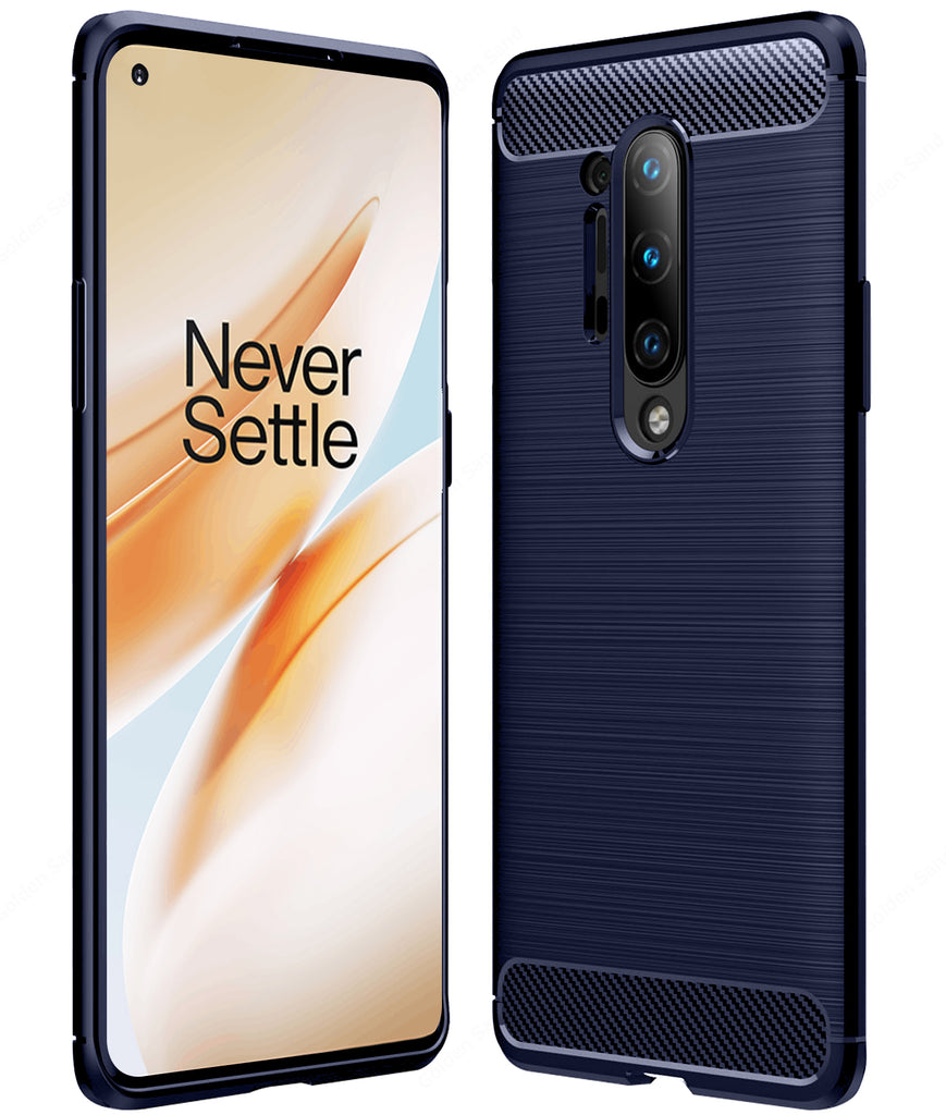 Back Cover, Drop Tested, TPU (Rubber), blue, Carbon Fibre, Solid, Slim Design, One plus, oneplus, oneplus 8 Pro, ₹0 - ₹499