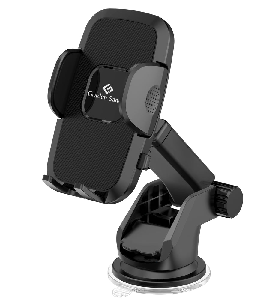 Adjustable Car Phone Holder, Rotation, Long Arm, Mobile Stand for Car Dashboard/Windshield, Table, Desk, Study Table & More (Black)