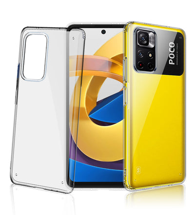 Redmi Note 11T 5G, Poco M4 Pro 5G (6.6 inch) Back Cover | Ice Crystal Series [Anti Yellow], Black Clear