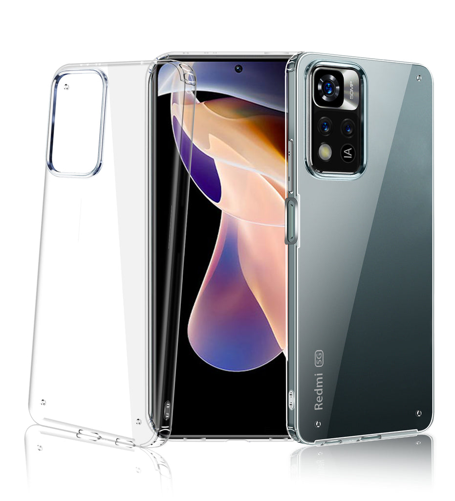 Ice Crystal Series Hybrid Transparent PC Military Grade TPU Back Cover for Xiaomi 11i, Xiaomi 11i HyperCharge 5G, 6.67 inch, Crystal Clear