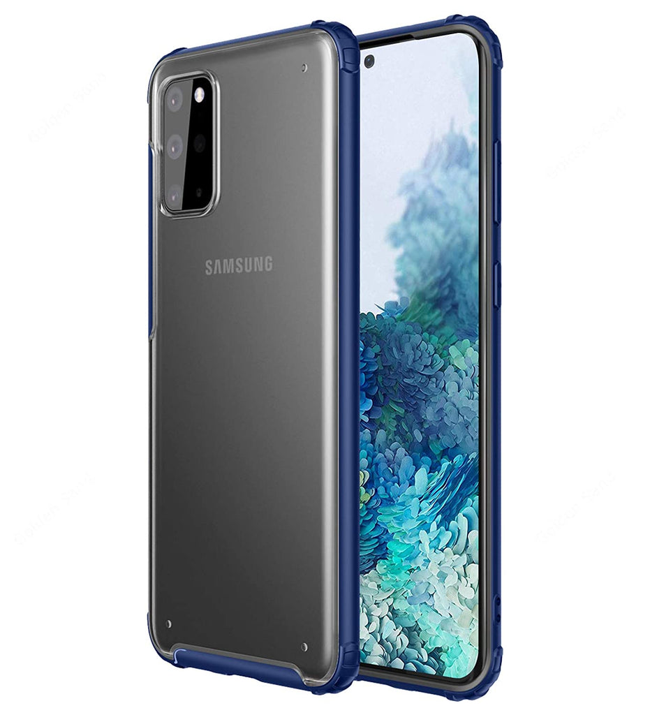 Back Cover, Drop Tested, TPU (Rubber), blue, Rugged Frosted, ₹500 - ₹699, s20 plus, samsung, PolyCarbonate (Plastic), Slim Design, translucent