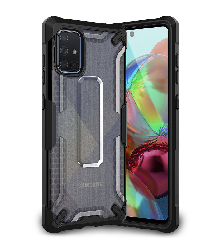 A71, Back Cover, Drop Tested, TPU (Rubber), black, Drop Defense Pro, ₹700 - ₹999, PolyCarbonate (Plastic), Ultra Protection, , samsung, translucent