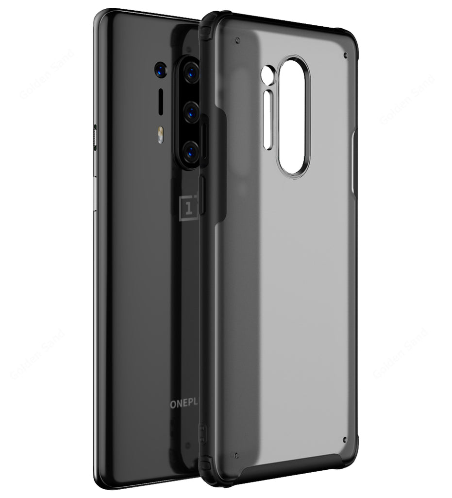 Back Cover, Drop Tested, TPU (Rubber), black, oneplus, oneplus 8 Pro, Rugged Frosted, ₹500 - ₹699, PolyCarbonate (Plastic), Slim Design, translucent