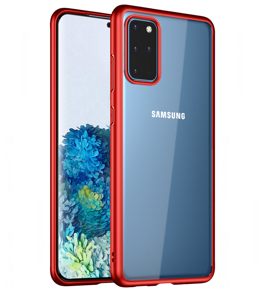 Back Cover, Drop Tested, TPU (Rubber), , red, s20 plus, samsung, Simply Clear, ₹500 - ₹699, PolyCarbonate (Plastic), Slim Design, Transparent