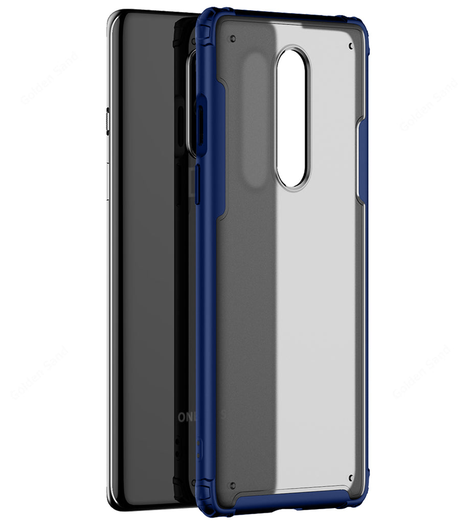 Back Cover, Drop Tested, TPU (Rubber), blue, oneplus, oneplus 8, Rugged Frosted, ₹500 - ₹699, PolyCarbonate (Plastic), Slim Design, translucent