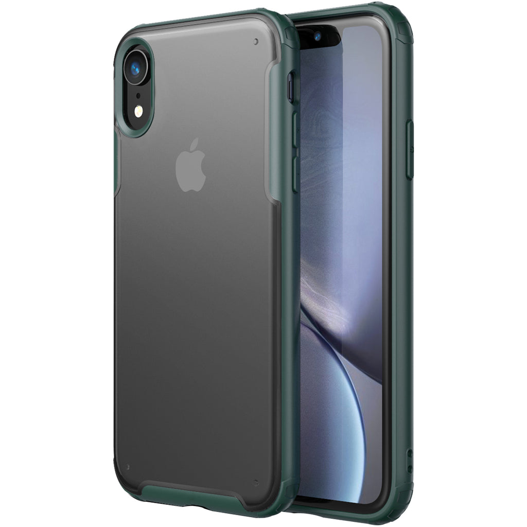 Apple, Back Cover, Drop Tested, TPU (Rubber), green, iphone XR, Rugged Frosted, ₹500 - ₹699, PolyCarbonate (Plastic), Slim Design, translucent