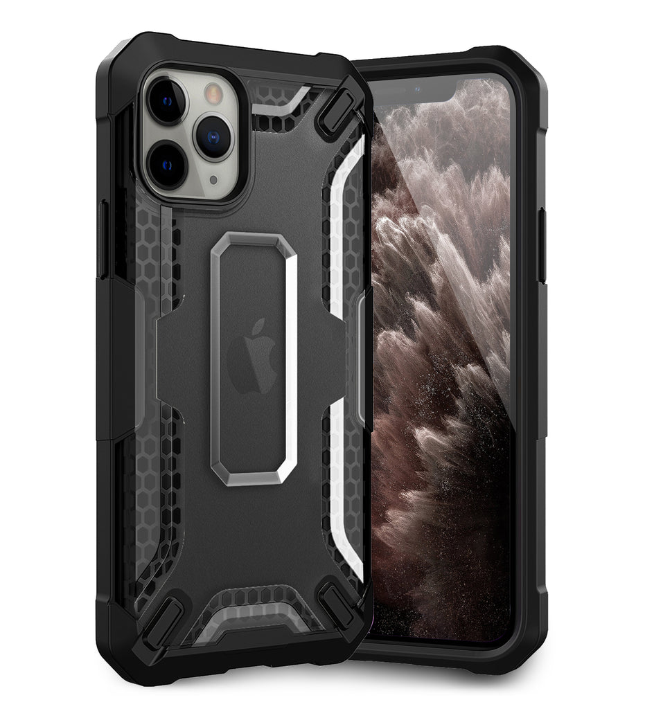 Apple, Back Cover, Drop Tested, TPU (Rubber), black, Drop Defense Pro, ₹700 - ₹999, PolyCarbonate (Plastic), Ultra Protection, iphone 11 pro max, , translucent