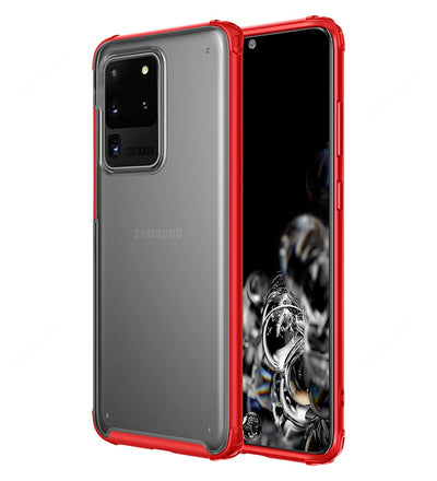 Back Cover, Drop Tested, TPU (Rubber),  ₹500 - ₹699, red, rugged frosted, s20 ultra, samsung, PolyCarbonate (Plastic), Slim Design, translucent