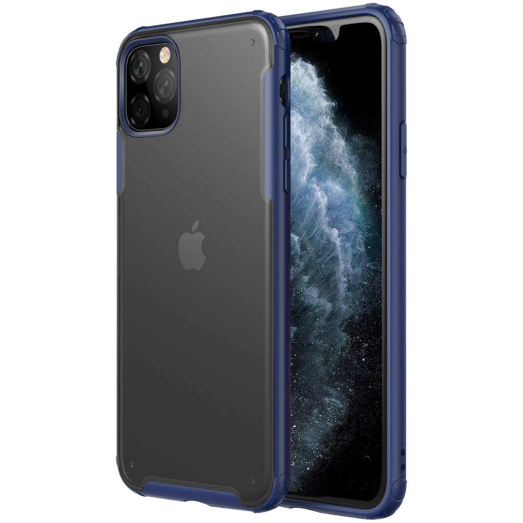 Apple, Back Cover, Drop Tested, TPU (Rubber), blue, iphone 11 pro max, Rugged Frosted, ₹500 - ₹699, PolyCarbonate (Plastic), Slim Design, translucent