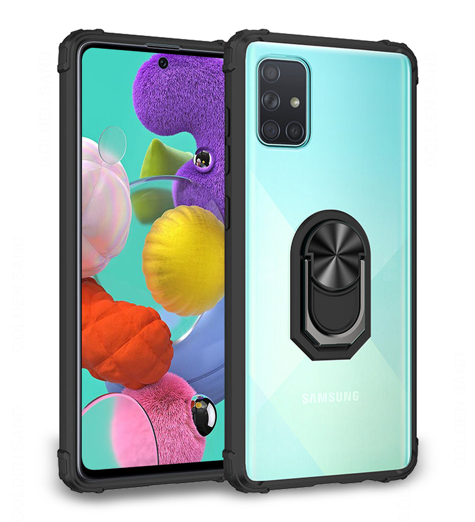 Back Cover, black, Clear Ring Series, Drop Tested, galaxy a51, Magnetic, PolyCarbonate (Plastic), samsung, Slim Design, TPU (Rubber), Transparent, ₹500 - ₹699