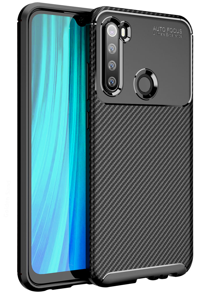 Aramid Fibre Series Shockproof Armor Back Cover for Xiaomi Redmi Note 8 6.3 inch, Black