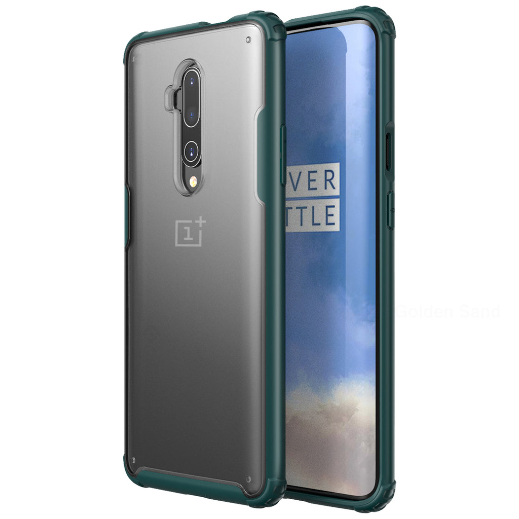 Back Cover, Drop Tested, TPU (Rubber), green, oneplus, oneplus 7T Pro, Rugged Frosted, ₹500 - ₹699, PolyCarbonate (Plastic), Slim Design, translucent