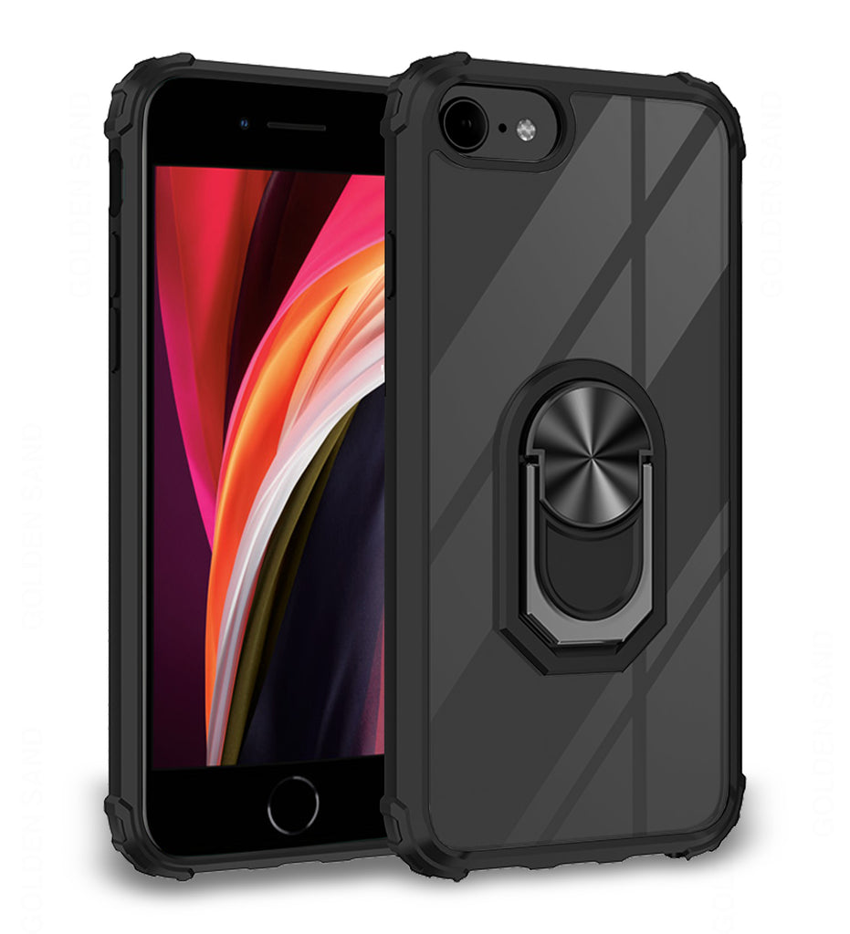 Apple, Back Cover, Drop Tested, TPU (Rubber), black, Clear Ring Series, ₹500 - ₹699, Slim Design, PolyCarbonate (Plastic), iphone 6, iphone 6s, iphone 7, iphone 8, IPHONE SE 2020, Magnetic, , Transparent