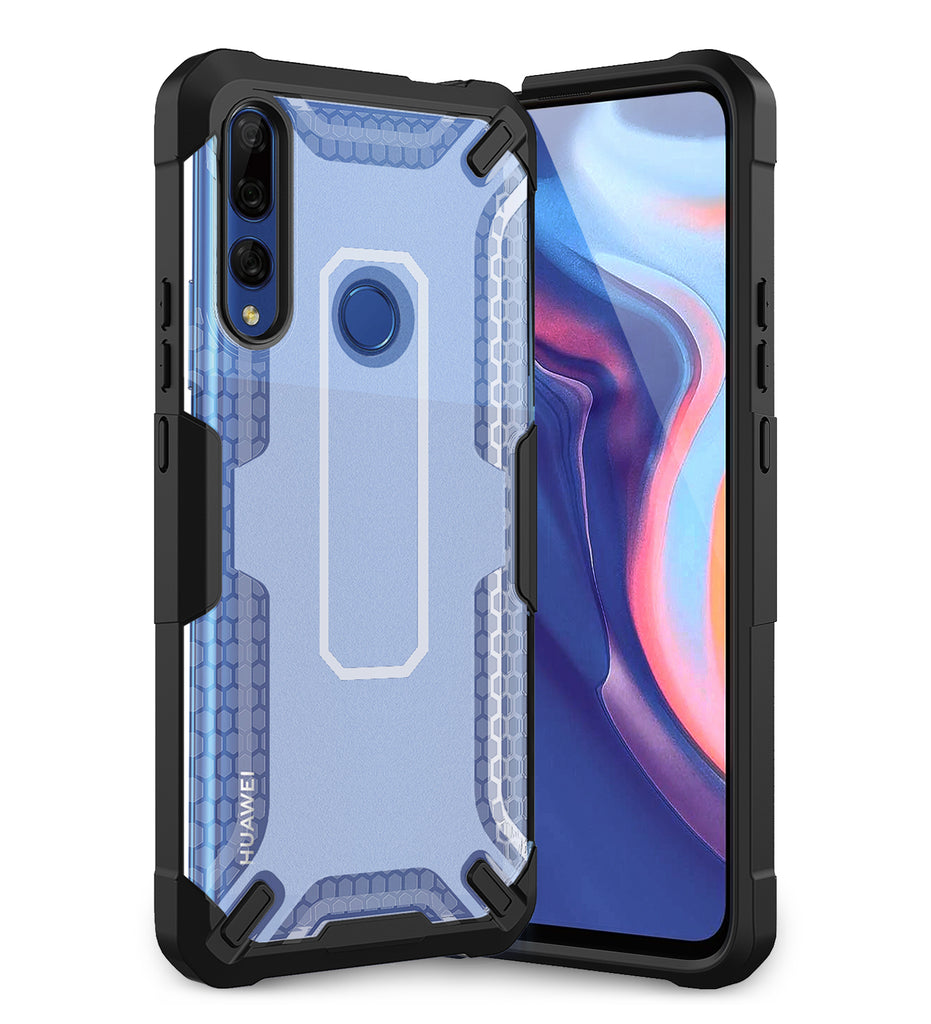 Back Cover, Drop Tested, TPU (Rubber), Drop Defense Pro, ₹700 - ₹999, PolyCarbonate (Plastic), Ultra Protection, Honor, Honor 9X, Huawei, , translucent, white, Y9 Prime