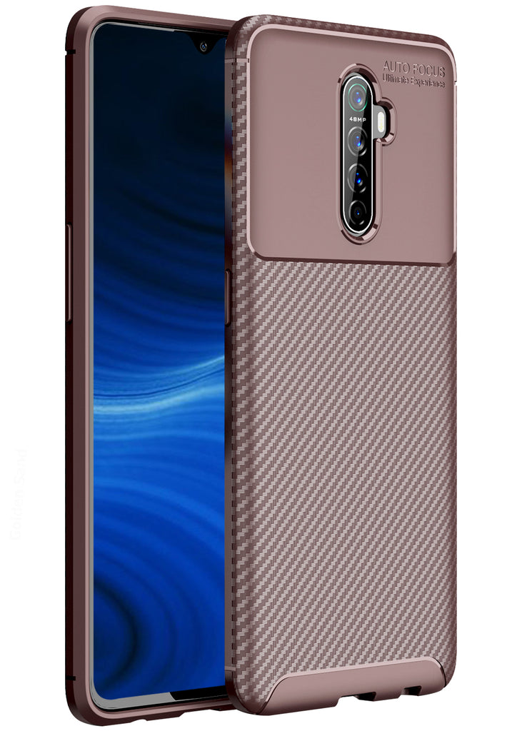 Aramid Fibre Series Shockproof Armor Back Cover for Realme X2 Pro 6.5 inch, Brown