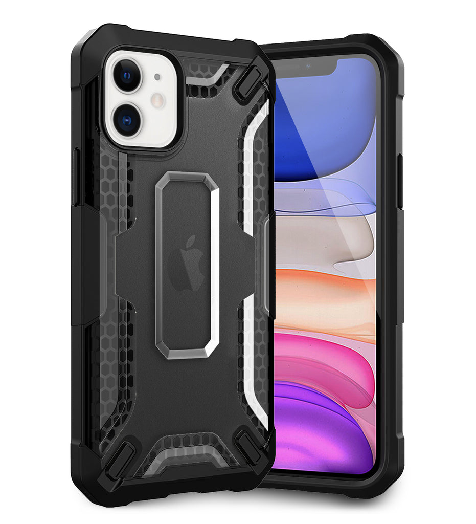 Apple, Back Cover, Drop Tested, TPU (Rubber), black, Drop Defense Pro, ₹700 - ₹999, PolyCarbonate (Plastic), Ultra Protection, iPhone 11, , translucent