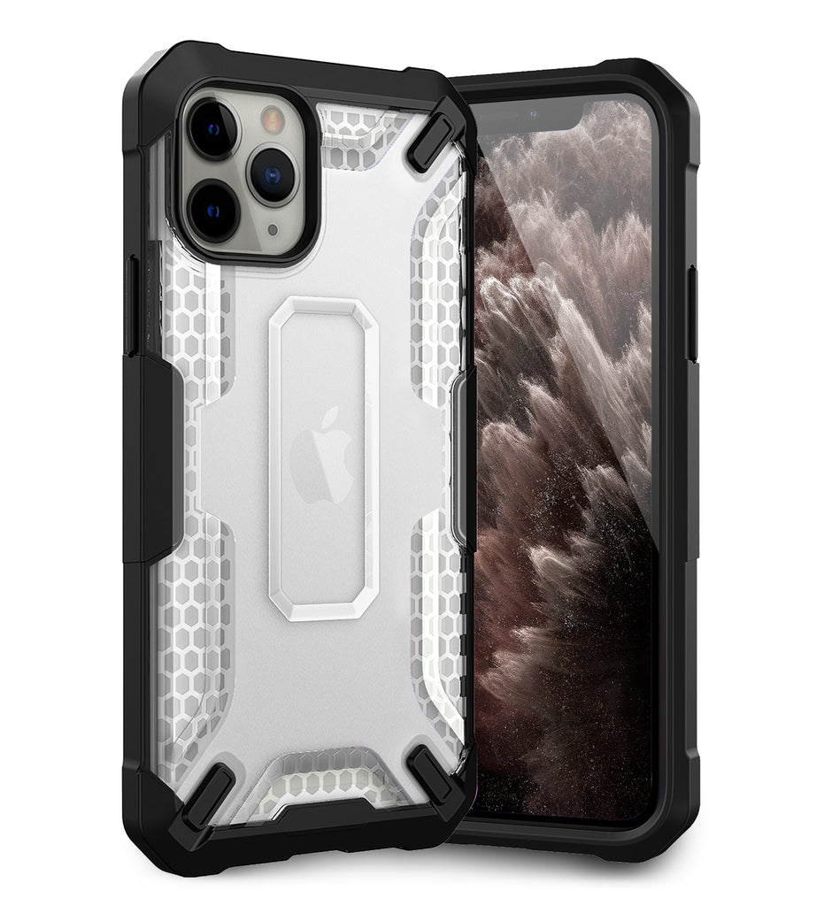 Apple, Back Cover, Drop Tested, TPU (Rubber), Drop Defense Pro, ₹700 - ₹999, PolyCarbonate (Plastic), Ultra Protection, iphone 11 pro, , translucent, white