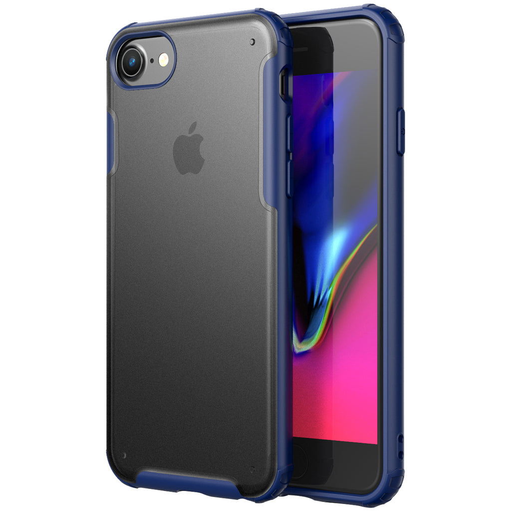 Apple, Back Cover, Drop Tested, TPU (Rubber), blue, iphone 6, iphone 6s, iphone 7, iphone 8, IPHONE SE 2020, Rugged Frosted, ₹500 - ₹699, PolyCarbonate (Plastic), Slim Design, translucent