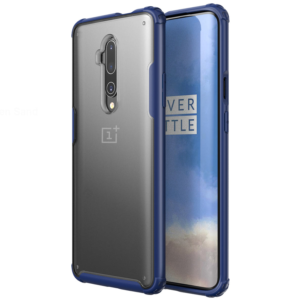 Back Cover, Drop Tested, TPU (Rubber), blue, oneplus, oneplus 7T Pro, Rugged Frosted, ₹500 - ₹699, PolyCarbonate (Plastic), Slim Design, translucent
