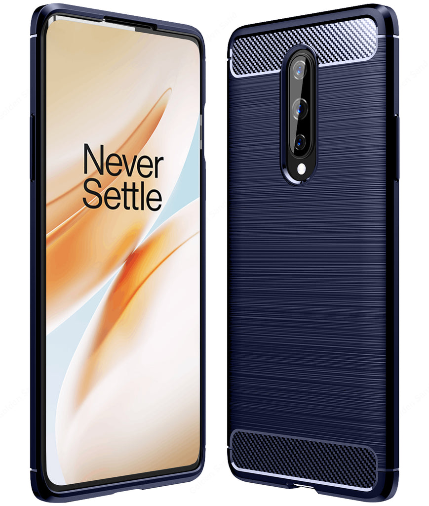 Back Cover, Drop Tested, TPU (Rubber), blue, Carbon Fibre, Solid, Slim Design, One plus, oneplus, oneplus 8, ₹0 - ₹499