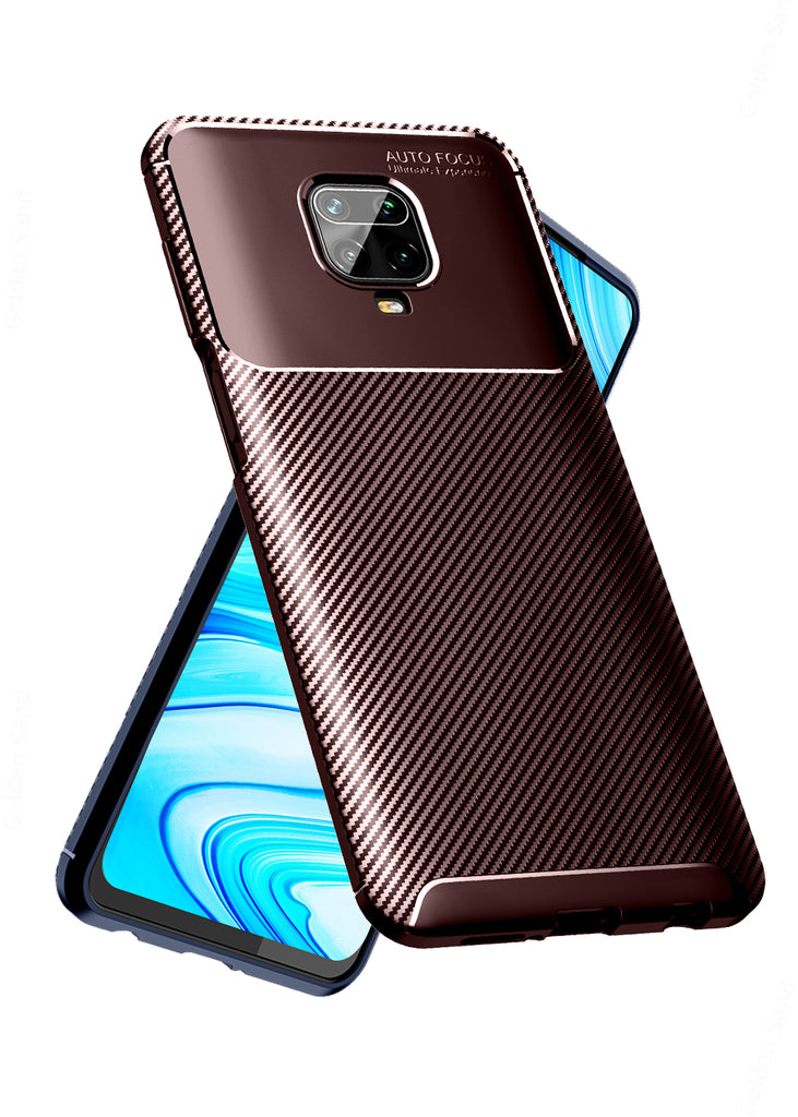 Aramid Fibre, ₹500 - ₹699, Solid, Slim Design, Back Cover, Drop Tested, TPU (Rubber), brown, , redmi note 9 Pro, redmi note 9 Pro Max, Xiaomi