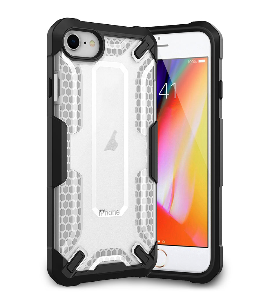 Apple, Back Cover, Drop Tested, TPU (Rubber), Drop Defense Pro, ₹700 - ₹999, PolyCarbonate (Plastic), Ultra Protection, iphone 6, iphone 6s, iphone 7, iphone 8, IPHONE SE 2020, , translucent, white