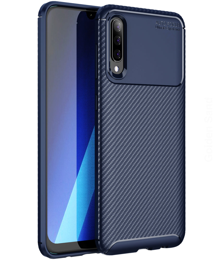 Aramid Fibre Series Shockproof Armor Back Cover for Samsung Galaxy A50s, A50, A30s 6.4 inch, Blue
