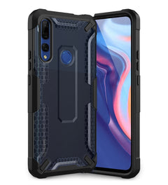 Drop Defense Pro Series Translucent Bumper Back Cover for Honor 9X, Huawei Y9 Prime 6.5 inch, Ash Black