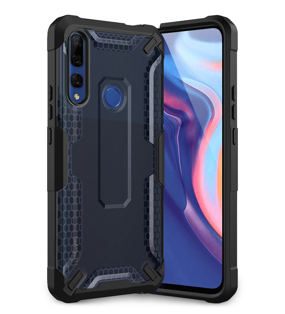 Back Cover, Drop Tested, TPU (Rubber), black, Drop Defense Pro, ₹700 - ₹999, PolyCarbonate (Plastic), Ultra Protection, Honor, Honor 9X, Huawei, , translucent, Y9 Prime