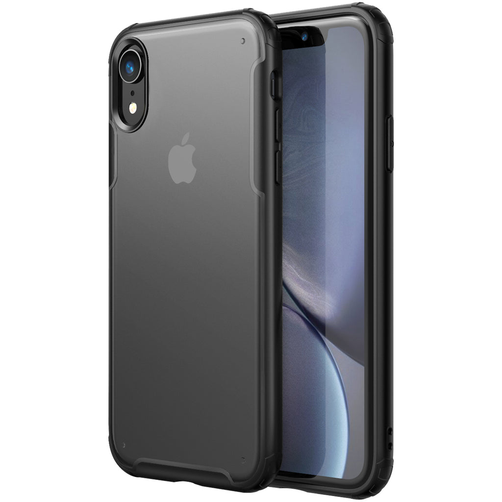 Apple, Back Cover, Drop Tested, TPU (Rubber), black, iphone XR, Rugged Frosted, ₹500 - ₹699, PolyCarbonate (Plastic), Slim Design, translucent