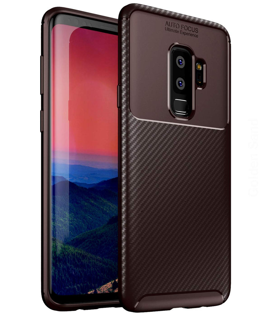 Aramid Fibre Series Shockproof Armor Back Cover for Samsung Galaxy S9 Plus, 6.2 inch, Brown