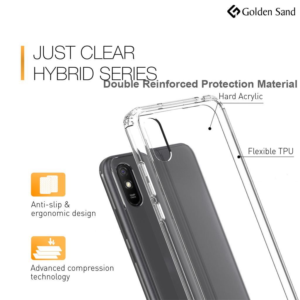 Golden Sand Just Clear Hybrid Series Back Case Cover for Xiaomi Redmi