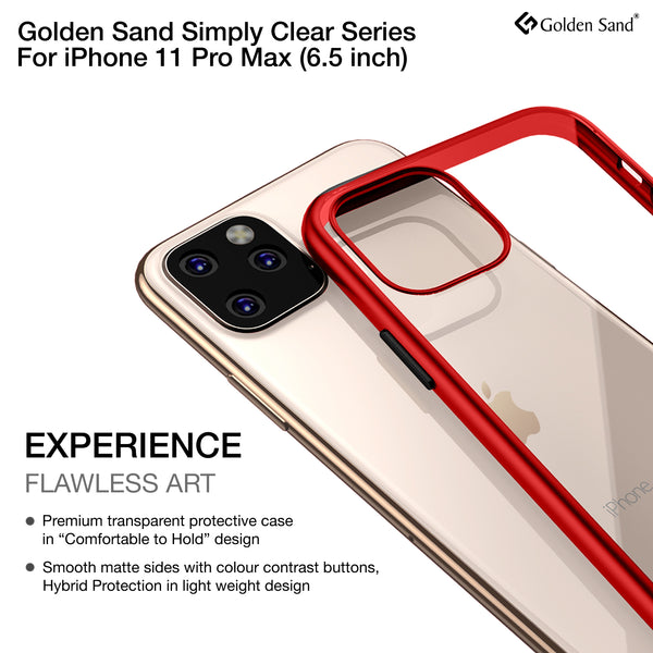 Apple, Back Cover, Drop Tested, TPU (Rubber), i phone 11 pro max, , red, Simply Clear, ₹500 - ₹699, PolyCarbonate (Plastic), Slim Design, Transparent