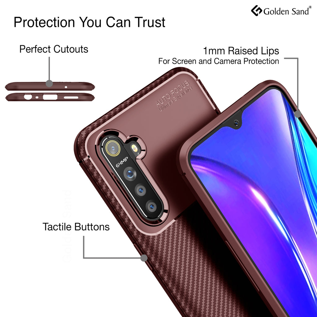 Aramid Fibre Series Shockproof Armor Back Cover for Realme X2