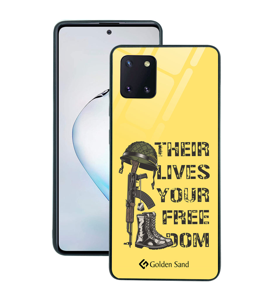 Samsung Galaxy Note10 Lite Designer Case Tempered Glass Series