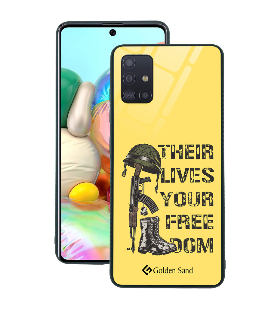 Samsung Galaxy A71 Designer Case Tempered Glass Series