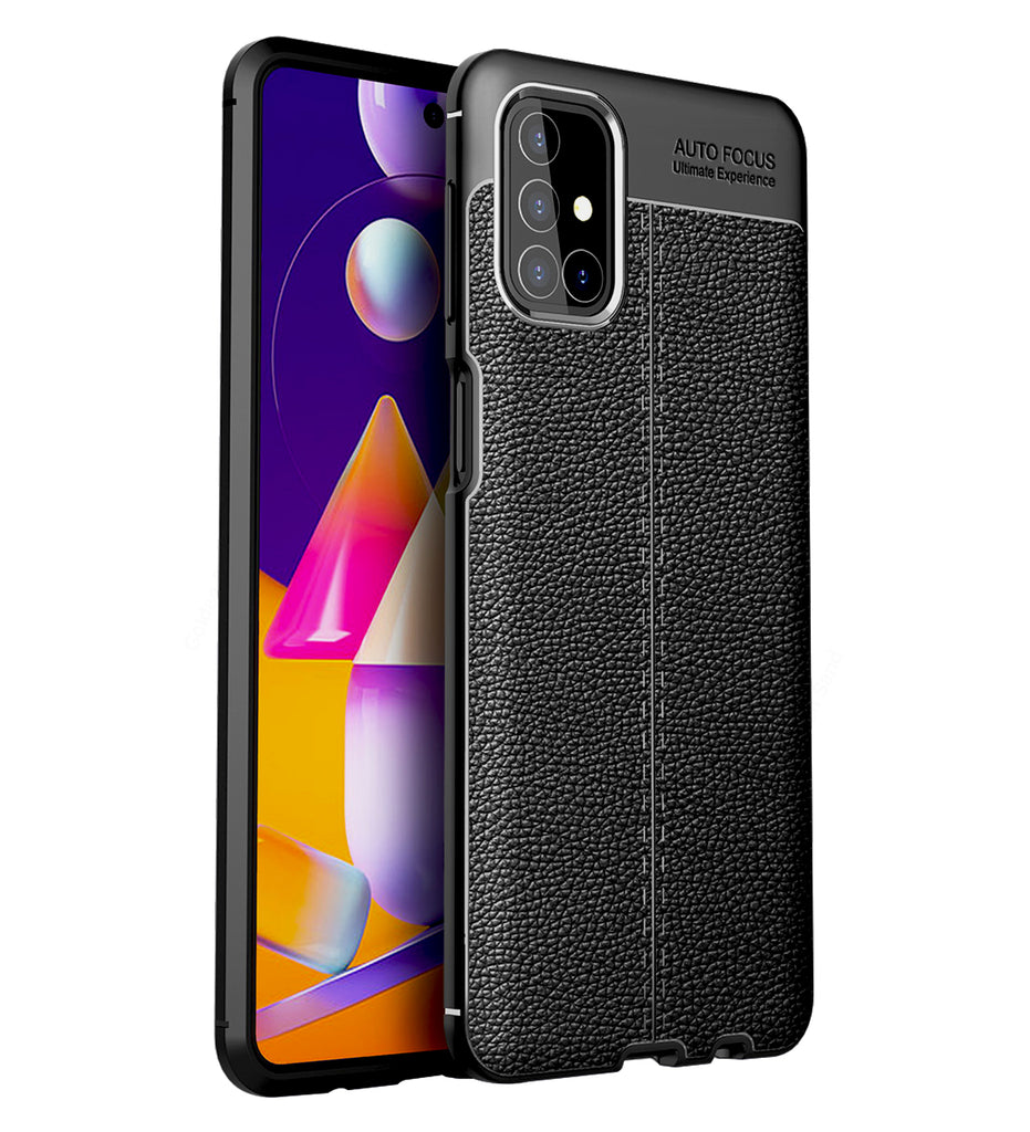 Samsung Galaxy M31s Leather Texture Back Cover
