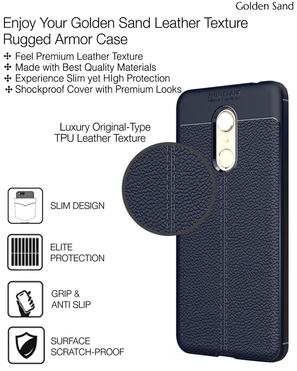 Xiaomi Redmi Note 5 (5.99 inch) Back Cover | Vegan Leather Series, Blue
