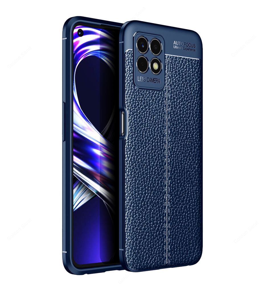 Realme 8i, 6.6 inch Leather Texture Back Cover