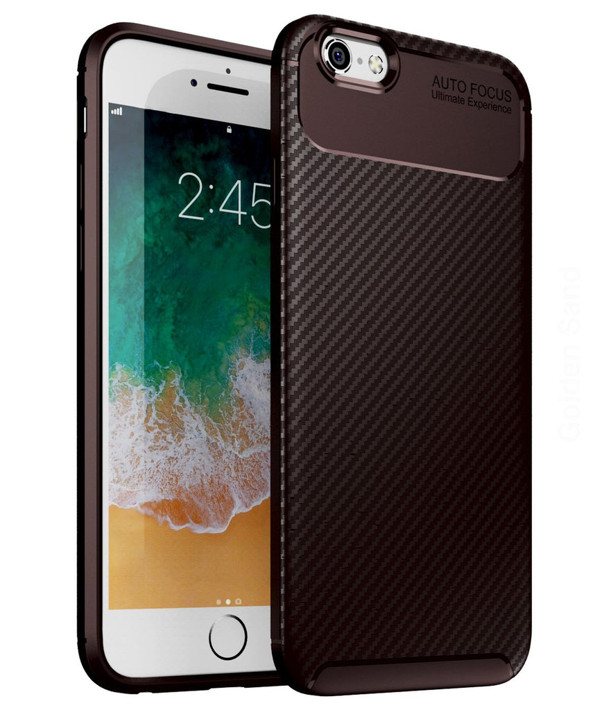 Aramid Fibre Series Shockproof Armor Back Cover for Apple iPhone 6,6s 4.7 inch, Brown - Golden Sand