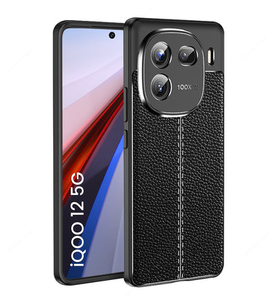 IQOO 12 5G, 6.78 inch Leather Texture Back Cover