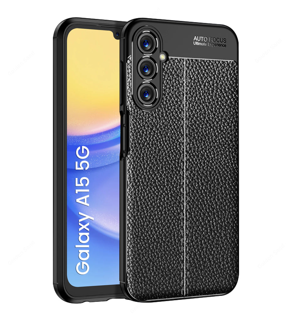 Samsung Galaxy A15 5G, 6.5 inch Leather Texture Back Cover