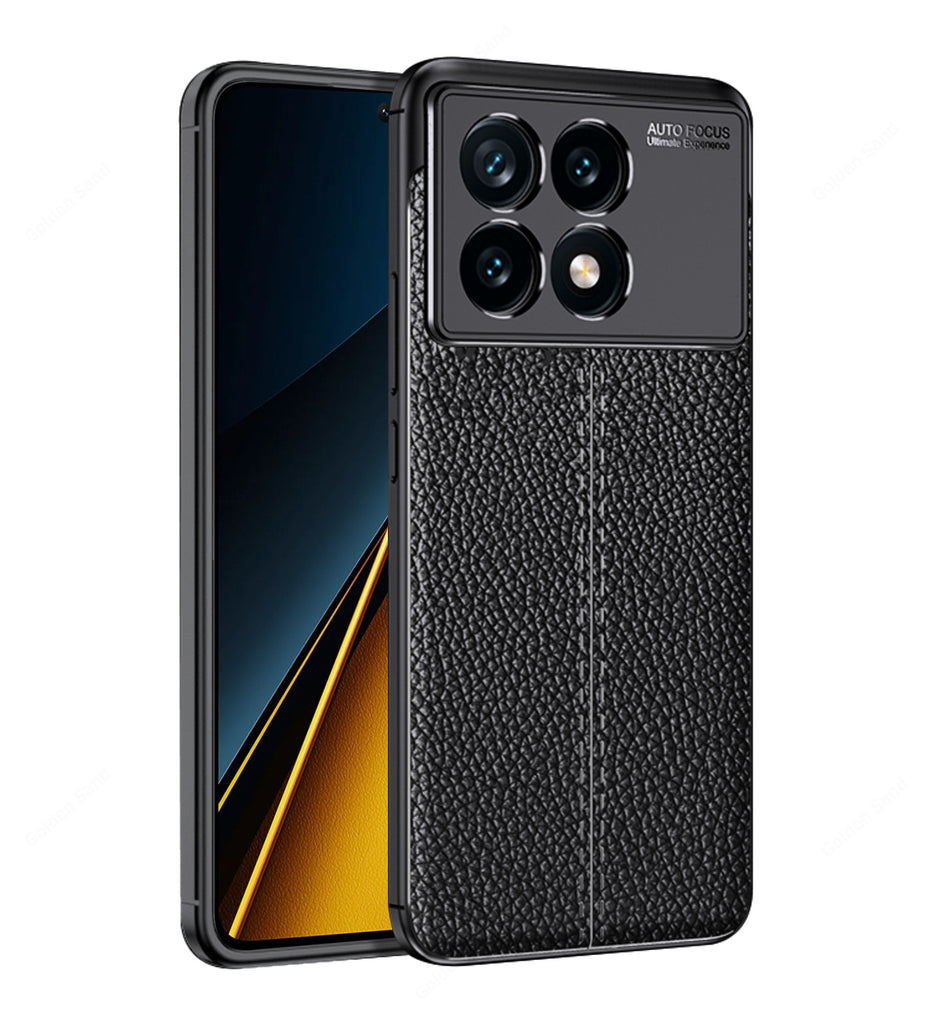 Poco X6 Pro 5G, 6.67 inch Leather Texture Back Cover