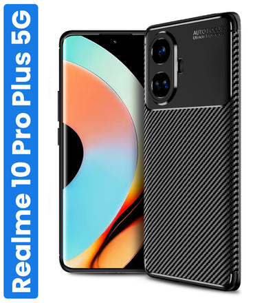 Realme 10 Pro+ 5G (Realme 10 Pro Plus 5G) (6.7 inch) Back Cover | Aramid Fiber Series, Black