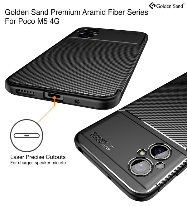 POCO M5 4G (6.58 inch) Back Cover | Aramid Fiber Series, Black